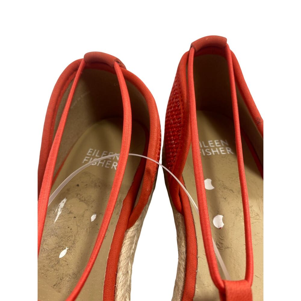 Eileen Fisher Mews, Mesh Orange Size 7 Espadrille Sandals - Picture 5 of 8
